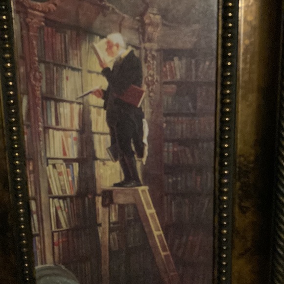“THE LIBRARIAN”. Exquisite wall art. Formally in my library. Excellent condition - Picture 3 of 9